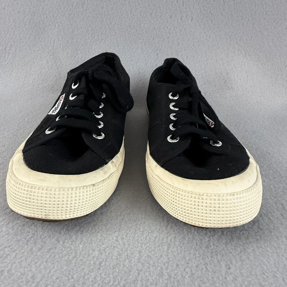 Superga‎ 2750 Cotu Sneakers Womens 7.5 Black Canvas Low Top Classic Lace Up